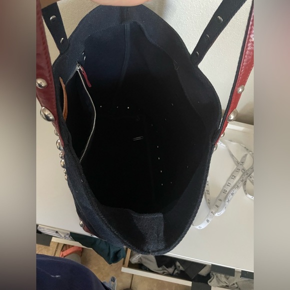 Vanessa Bruno CABAS MOYEN Tote Bag Navy Wool - Picture 5 of 7